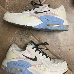 Nike Air Max White and Light Blue Sneakers